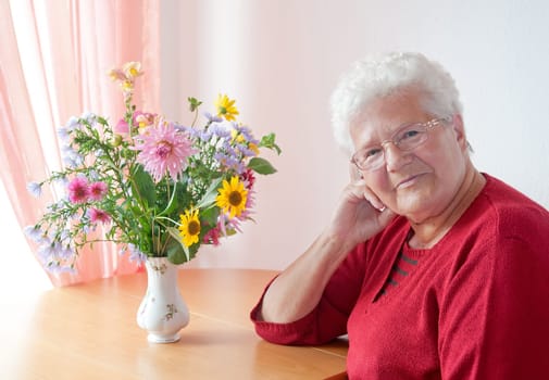 Happy senior woman