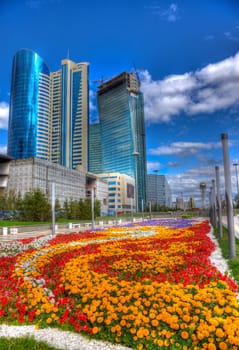City landscape of Astana, Kazakhstan. HDR image.