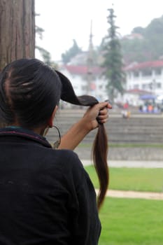 Black Hmong Tribe woman