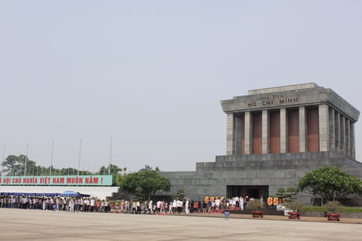 Ho Chi Minh Mausoleum in Hanoi, Vietnam