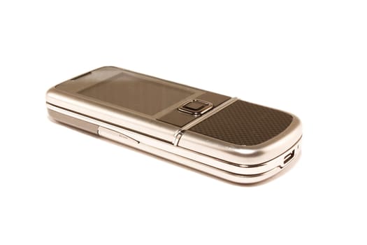 Expensive and beautiful phone on a white background