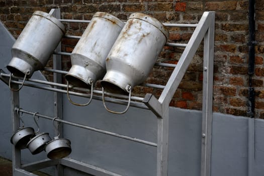 Old milk cans as collector's items