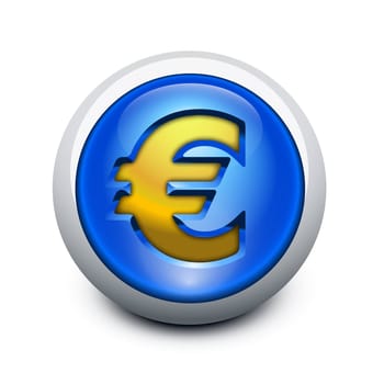 Glassy button Euro
