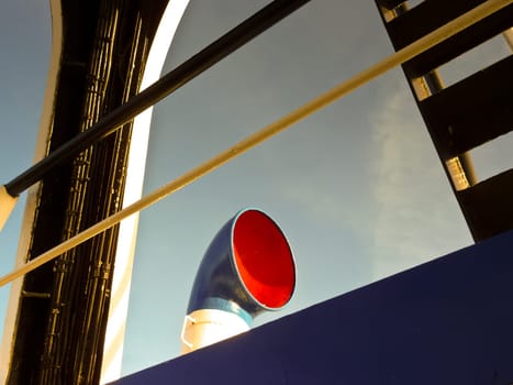 Ventilation pipe on a ship