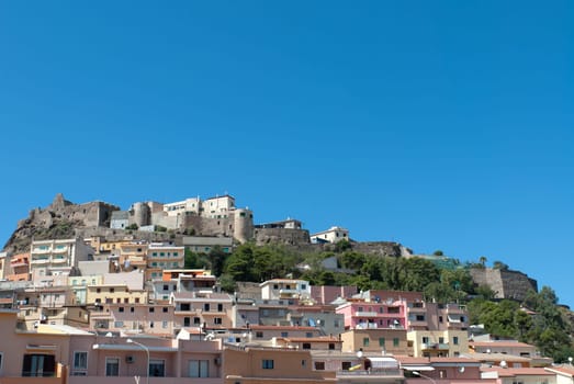 View of Castelsardo village in Sardinia