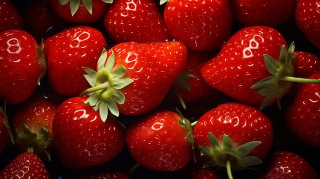 Strawberry. Fresh organic berries macro. Fruit background.