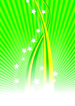 Bright colour background with waves and lines