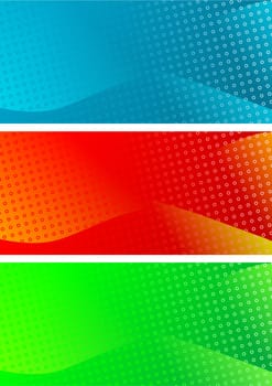 Set of vibrant banners