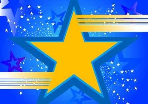 Bright contrast background with the big stars