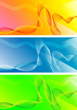 Set of colourful banners