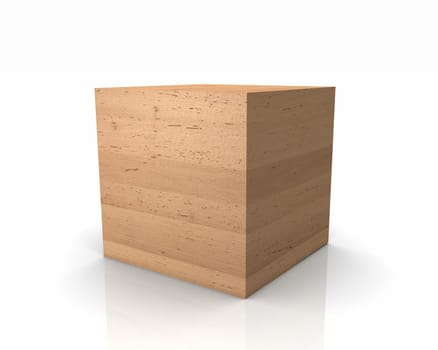 Wooden cubes with straight edges - Alder