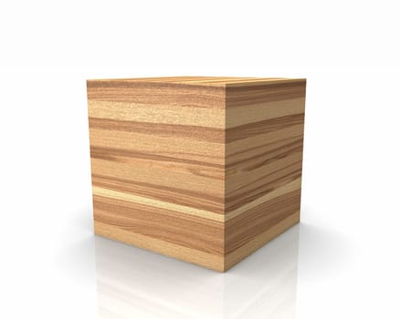 Wooden cubes with straight edges - Ash Olive