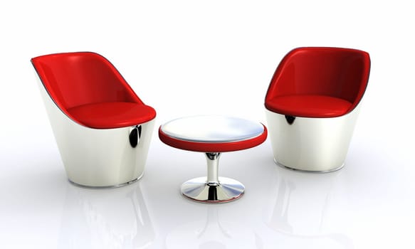 Red Style Clubchairs