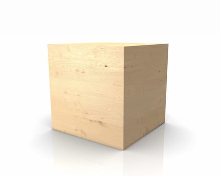 Wooden cubes with straight edges - Birch Apple Birch