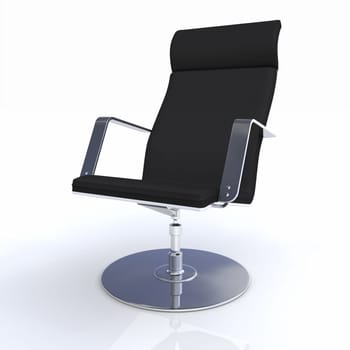 Designer Executive Chair Black Chrome
