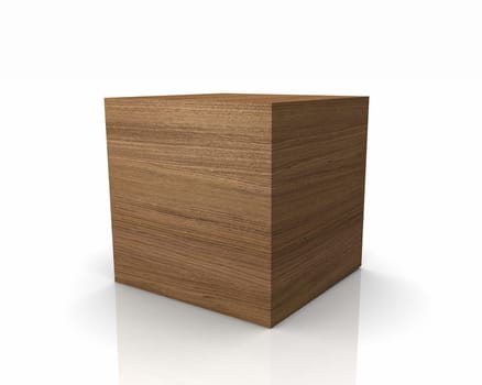 Wooden cube with straight edges - European oak