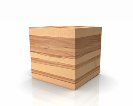 Wooden cubes with straight edges - Natural beech core