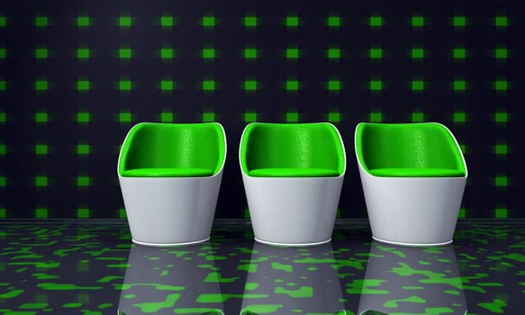 Future Clubchairs green white