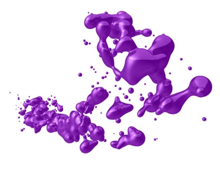 Purple Water Drop Isolated