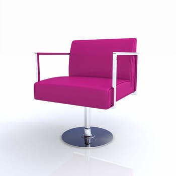 Designer Chair Pink Silver
