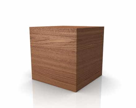 Wooden cubes with straight edges - chestnut