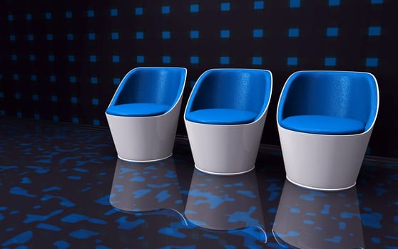 Future Clubchairs blue white