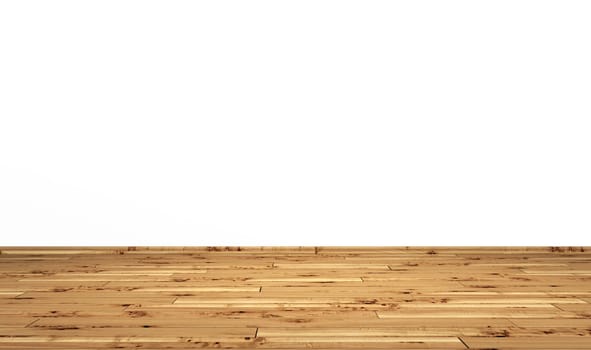 Blank room with wooden parquet flooring