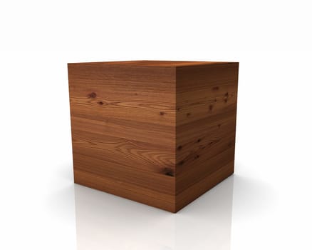 Wooden cubes with straight edges - Larch Antique