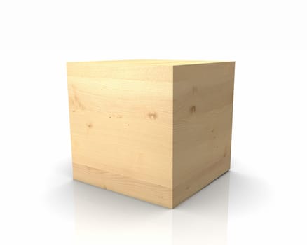 Wooden cubes with straight edges - maple sycamore