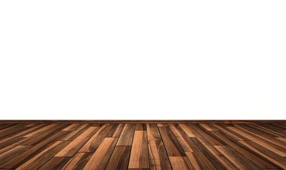 White Wall with Wooden Floor - Oak Copper