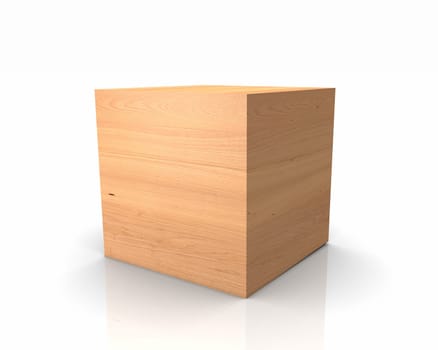 Wooden cubes with straight edges - maple Norway maple