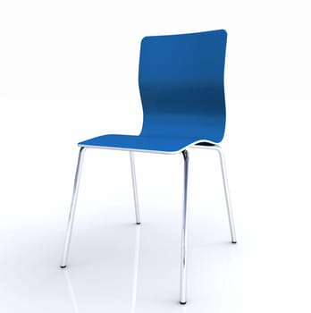 Visitor Chair - Silver Blue