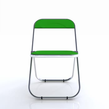 3D Folding Chair Silver Green