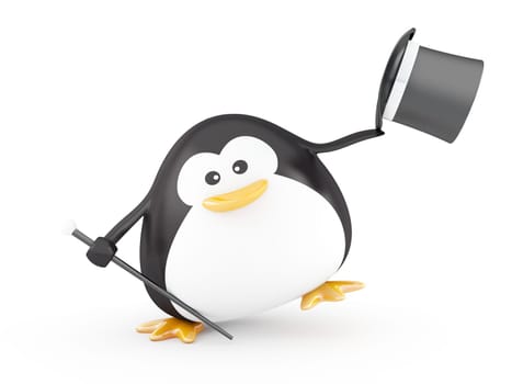 Fat Tap Dancer Penguin - 3D Render
