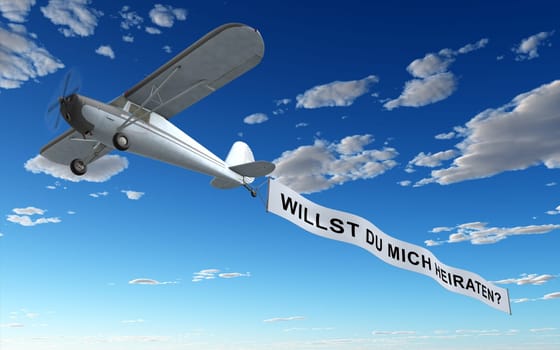 Airplane Banner - Will You Marry Me?
