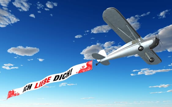 Airplane Banner - I Love You