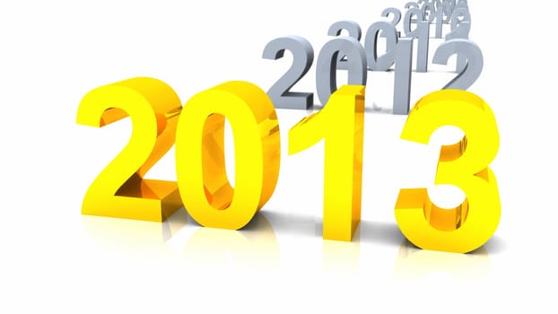 Chronologically to 2013 - Gold Yellow