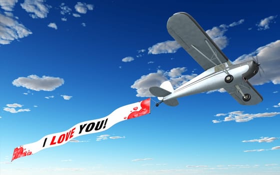 Airplane Banner - I love u