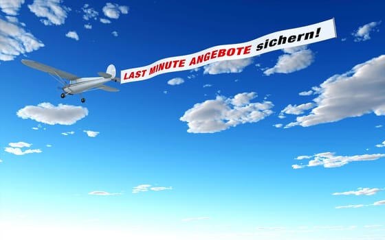 Airplane advertising - Get last minute offers!
