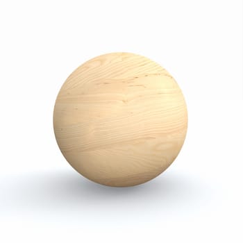 Wooden ball - birch peeled