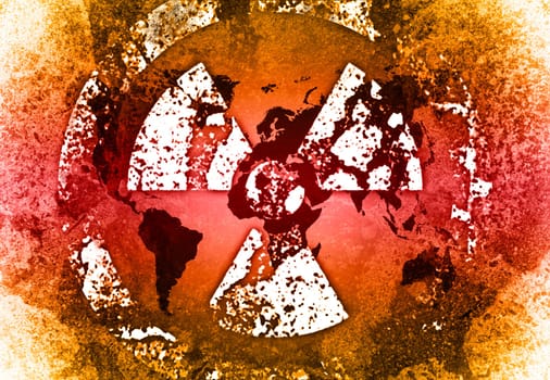 Grunge Look Nuclear Map