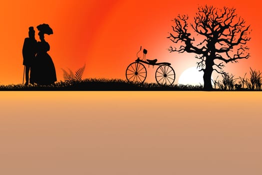 Sunset by bike
