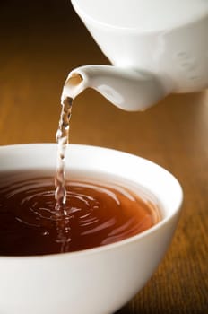 Cup of green tea close up shoot