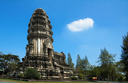 Ruins of old khmer Buddhism temple the most famous place in Cambodia.