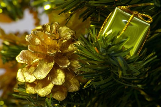 Gold Christmas decorations