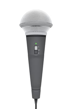 Microphone isolated on white background - 3d image