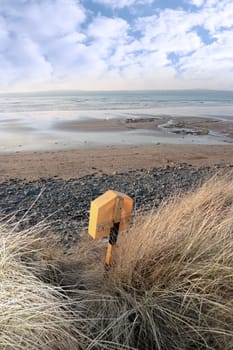a lifebuoy on the beach in beale county kerry ireland