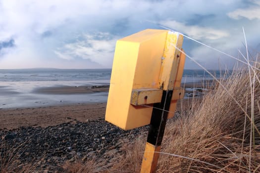 a lifebuoy on the beach in beale county kerry ireland