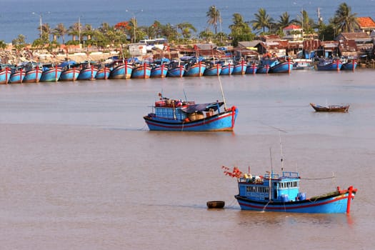 Fishing harbor in Vietnam