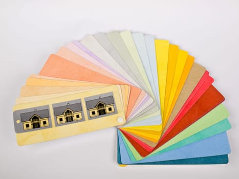 color swatch with colored houses